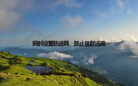 同时设置防逃网, 防止鱼群逃离