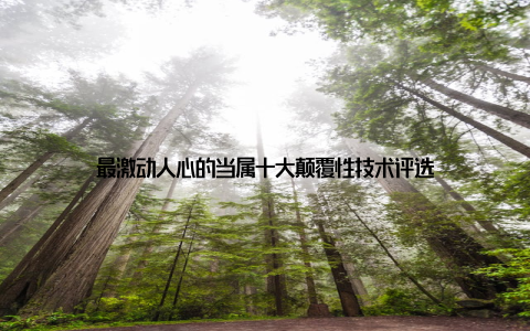 最激动人心的当属十大颠覆性技术评选