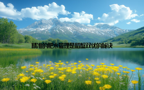 精准的肥水管理是稻蟹双优的秘诀