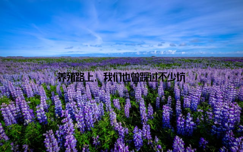 养殖路上, 我们也曾踩过不少坑