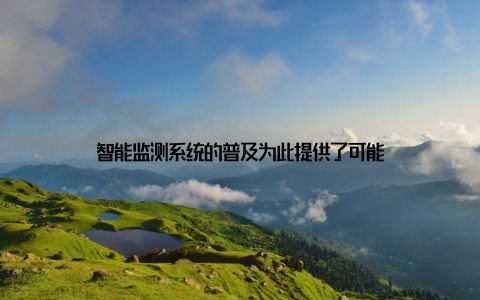 智能监测系统的普及为此提供了可能