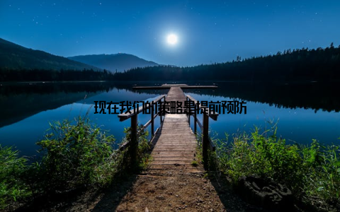 现在我们的策略是提前预防