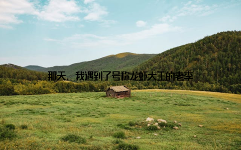 那天, 我遇到了号称龙虾大王的老李